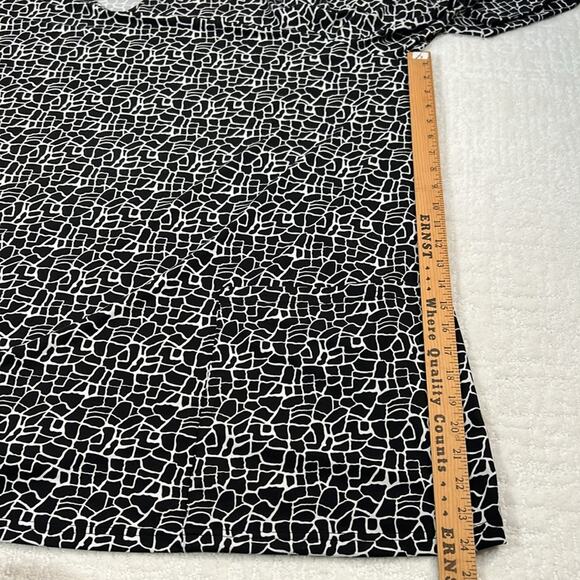 Ulla Popken black and white v-neck stretch tunic with pockets 3/4 sleeves 36/38 - Picture 9 of 13